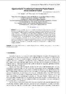 Opportunities for Transforming Fundamental Physics Research into an Innovative Product