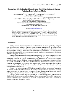 Comparison of Calculated and Experimental Depth Distributions of Gamma Radiation Doses in Polymer Media