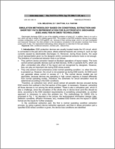 Simulation methodology based on conditional extraction and shortest path representation for electrostatic discharge (ESD) analysis in CMOS technologies