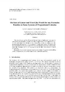 On Sizes of Linear and Tree-Like Proofs for any Formulae Families in Some Systems of Propositional Calculus