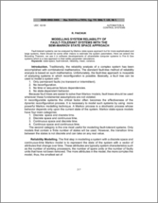 Modelling system reliability of fault-tolerant systems with the semi-markov state space approach