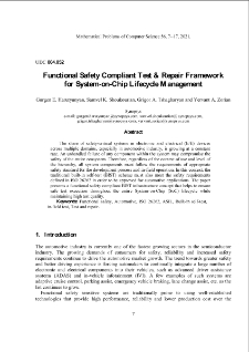 Functional Safety Compliant Test & Repair Framework for System-on-Chip Lifecycle Management