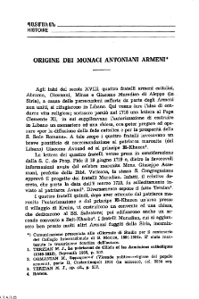 Origine Dei Monaci Antoniani Armeni