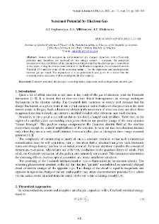 Screened Potential by Electron Gas