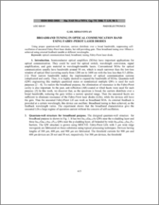 Broadband tuning in optical communication band using Fabry-Perot laser diodes