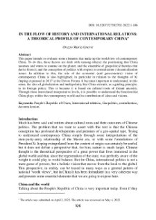 In The Flow Of History And International Relations: A Theorical Profile Of Contemporary China