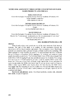 Nickel Risk Assessment through the Consumption of Flour-Based Products and Cereals