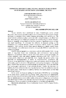 Improving Differentiable Neural Architecture Search with Sparse Connections and Model Pruning