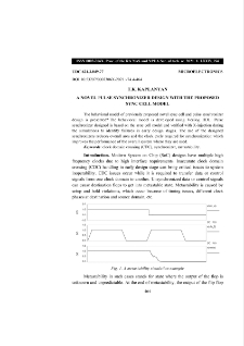 A Novel Pulse Synchronizer Design With The Proposed sync Cell Model