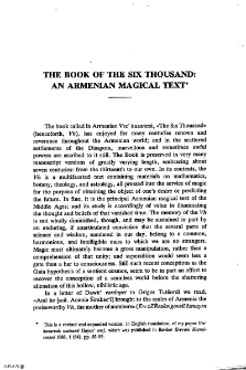 The book of the six thousand: An Armenian magical text