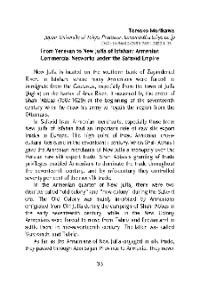 From Yerevan to New Julfa of Isfahan: Armenian Commercial Networks under the Safavid Empire