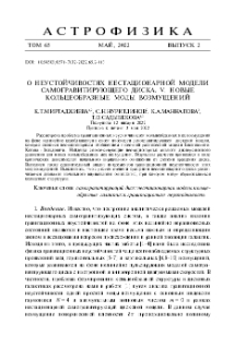О неустойчивостях нестационарной модели самогравитирующего диска. V. Новые кольцеобразные моды возмущений
