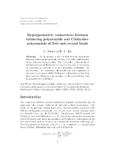Hypergeometric connections between balancing polynomials and Chebyshev polynomials of first and second kinds