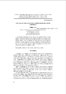 The age of Vedi alkaline lamprophyre diatreme