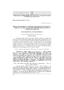 Effect of hypericum alpestre and Rumexob Tusifolius L. extracts on the alterations of proline quantity in various rat organs