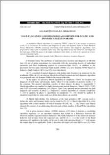 FAULT LOCATION AND DIAGNOSIS ALGORITHM FOR STATIC AND DYNAMIC FAULTS IN SRAMS