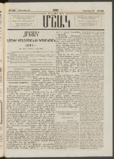 Մշակ, 1880, Իններորդ տարի, Թիւ 228 (Դեկտեմբերի 20)