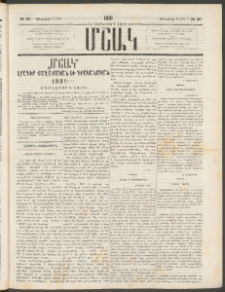 Մշակ, 1881, Տասներորդ տարի, Թիւ 20 (Փետրվարի 5 (17)