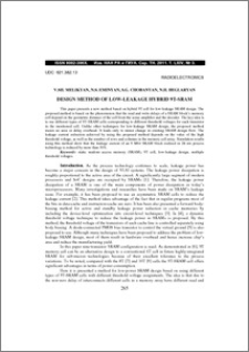 Design method of low-leakage hybrid 9T-SRAM