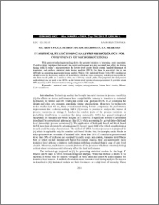 Statistical static timing analysis methodology for componenets of microprocessors