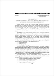 Applying scripting languages at developing systems of automated design of integrated circuits