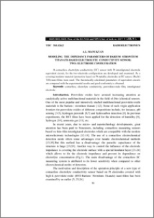 Modeling the impedance parameters of barium- strontium titanate-based electrolyte conductivity sensor: two- electrode configuration