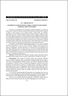 A hybrid planar inverted-F spiral antenna for in-body wireless area networks