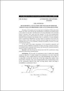 Measurement, calculation and analysis of MTBF for single-stage synchronizers using an automated system
