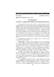 An Offset Calibration Method For A High Speed Receiver