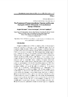 The Prevalence of Temporomandibular Disorder and Bruxism During the COVID-19 Pandemic: A Cross-Sectional Survey in Mizoram