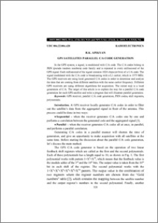 GPS satellites parallel C/A code generation