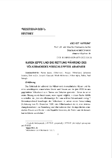 Karen Jeppe und die Rettung Während des Völkermordes verschleppter Armenier