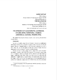 The Dynamics of Alexandrapol (Leninakan, Gyumri) Intra-Territorial Changes (Historical-Cultural Perspective)