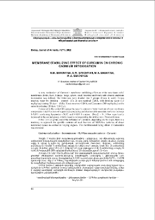Membrane Stabilizing Effect of Curcumin on Chronic Cadmium Intoxication