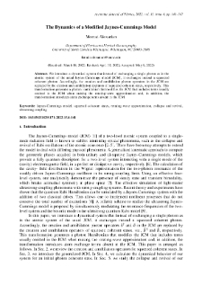 The Dynamics of a Modified Jaynes-Cummings Model
