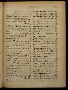 ԲՈՒՐԱՍՏԱՆ ՄԱՆԿԱՆՑ, 1887, Հատոր Զ, Ցանկ նիւթոց