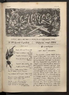 Տարազ, 1894, Հինգերորդ տարի, Թիւ 20 (Կիրակի, 5 Յունիսի)