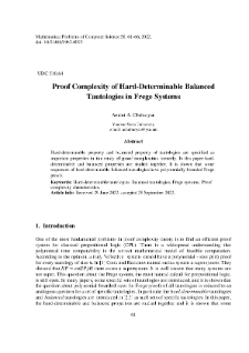 Proof Complexity of Hard-Determinable Balanced Tautologies in Frege Systems