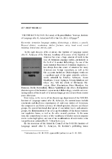 Viktor Katvalyan: Dictionary of the Bayazet dialect Yerevan, Institute of Language after H. Acharyan NAS of the RA, 2021, 429 pages