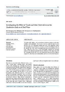 Investigating the Effect of Yeasts and their Derivatives on the Qualitative Indices of Red Wine