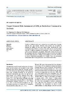 Target-Oriented Risk Assessment of AFB1 in Buckwheat Consumed in Armenia