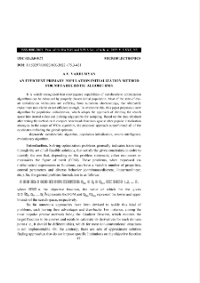 An Efficient Primary Population Initialization Method for Metaheuristic Algorithms