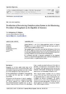 Peculiarities of Introducing Geoinformation System in the Monitoring Procedure of Rangelands in the Republic of Armenia