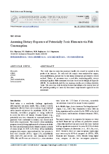 Assessing Dietary Exposure of Potentially Toxic Elements via Fish Consumption