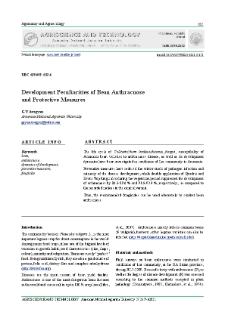 Development Peculiarities of Bean Anthracnose and Protective Measures