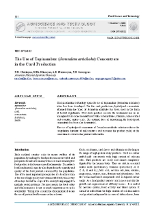 The Use of Topinambur (Jerusalem artichoke) Concentrate in the Curd Production
