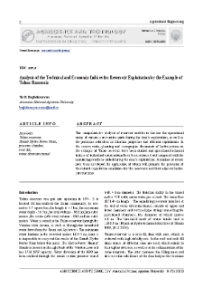 Analysis of the Technical and Economic Indices for Reservoir Exploitation bythe Example of Tolors Reservoir