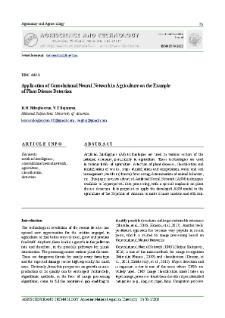 Application of Convolutional Neural Network in Agriculture on the Example of Plant Disease Detection