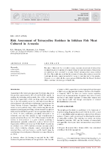 Risk Assessment of Tetracycline Residues in Ishkhan Fish Meat Cultured in Armenia