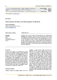 Interrelations of Ethics and Management in Business